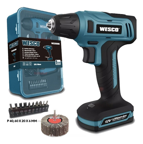 Parafusadeira Furadeira 12v Biv Ws2550k Wesco