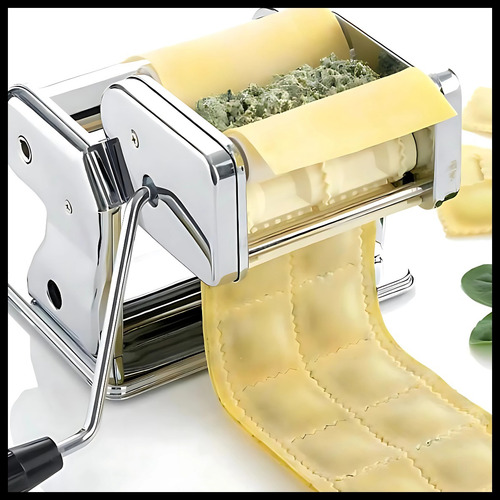 Accesorio Ravioles Raviolera Para Fábrica Máquina De Pastas Color Plateado