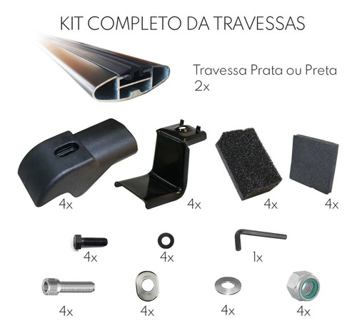 Travessa Teto Hyundai Hb20x Rack Bagageiro Maleiro
