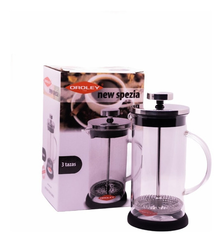 Imagen 3 de 3 de Cafetera Francesa Oroley 6 Tazas New Spezia Vidrio
