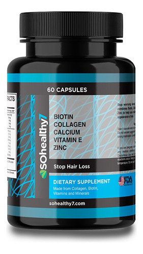 Stop Hair Loss: Colageno Biotina - 60 Capsulas | Sohealthy7