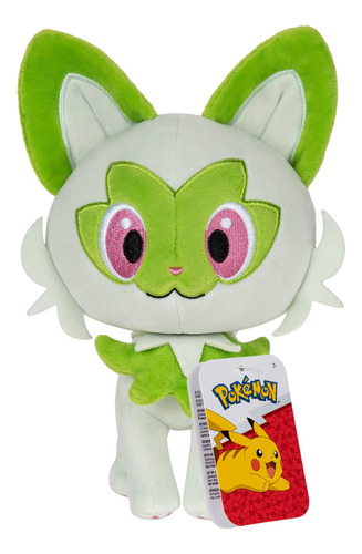 Peluche Pokémon Sprigatito De 20 Cm, Con Licencia Oficial