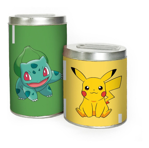 Combo Mate Aluminio Madera Yerbera Azucarera Latas Pokemon