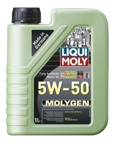 Liqui Moly Aceite 5w50 Molygen 100% Sintetico Carros