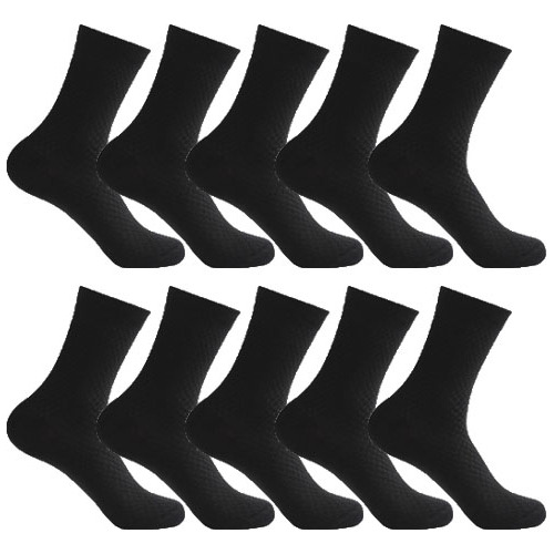 Set De 10 Calcetines De Negocios De Fibra De Bambú Para Homb