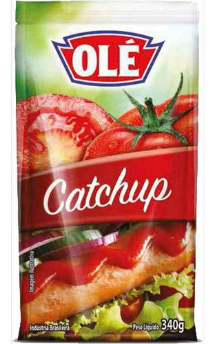 Imagen 1 de 1 de Salsa Tomate Catchup Olé 340gr (pouch) - 1579 - 24 Unid