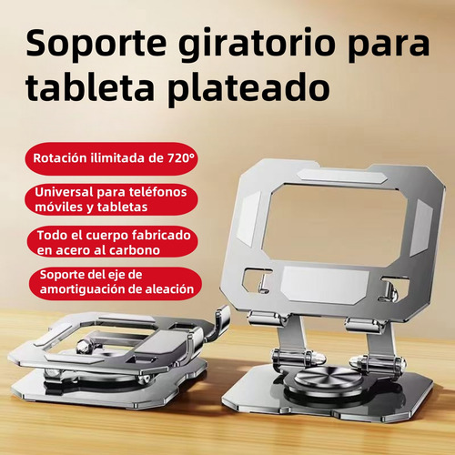 Soporte Tablet Base Giratoria 360° Plegable Para iPad