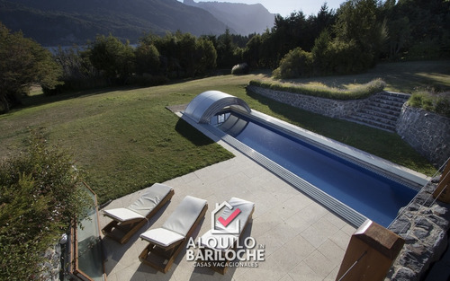 Alquiler Casa En Bariloche Con Costa De Lago Moreno - Piscina Climatizada. Capacidad 12. #332.