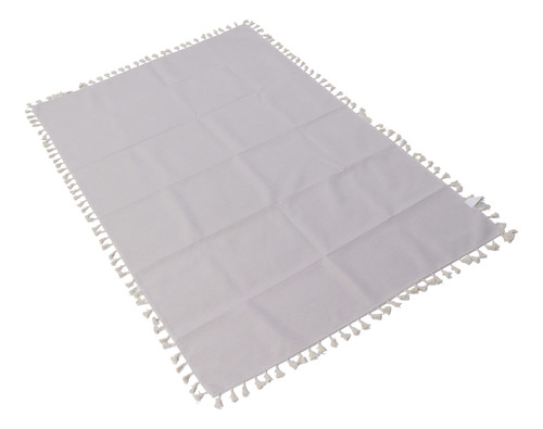 Manteles De Lino De Algodón Borlas Cubierta De Mesa