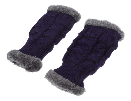 1 Par De Guantes De Medio Dedo Para Mujer, Cómodos Y Gruesos