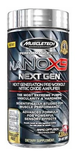Óxido Nitrico Explosivo Nano X9 Next Gen Muscletech!