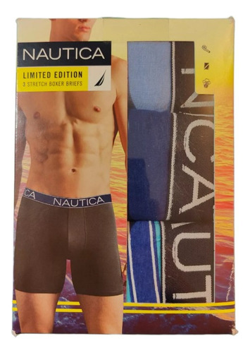 Boxer Briefs Calzones Nautica Hombre 3-pack Talla  L  36-38 