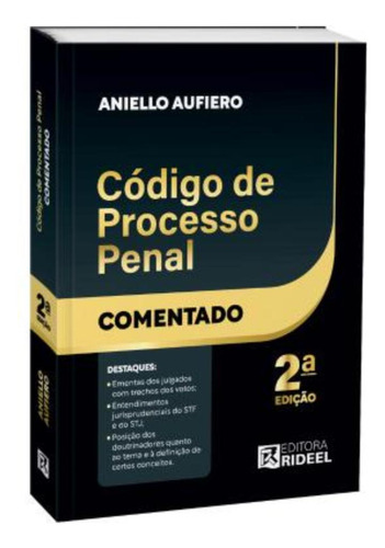 Código De Processo Penal - Comentado, De Aniello Aufiero. Em Português