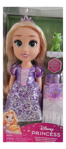 Rapunzel. Muñeca Disney. Hora Del Te Con Su Amigo Pascal.