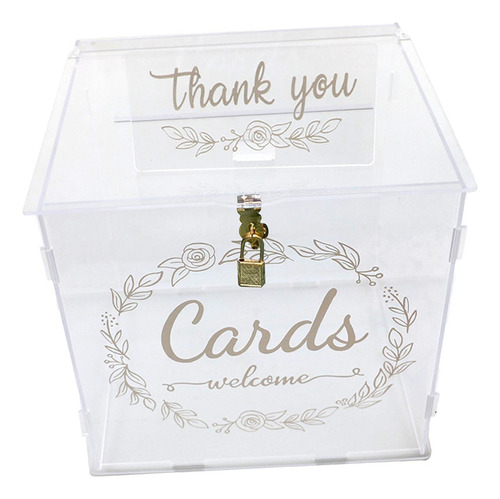 Caja Para Tarjetas De Boda Con Cerradura Compatible Con Baby