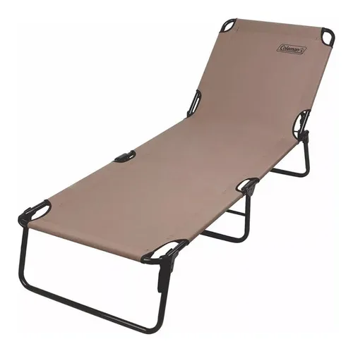 Catre Plegable Coleman Reclinable 4 Posiciones Color Caqui