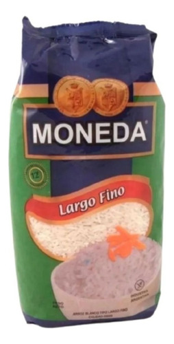 Arroz Largo Fino Blanco 500g Moneda Rapida Coccion Paquete