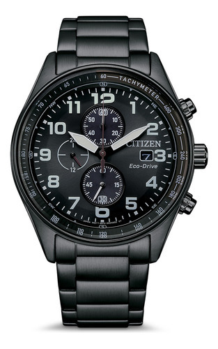 Reloj Citizen Ca077579e Hombre Cronógrafo Taquimetro Fecha Color de la malla Negro Color del bisel Negro Color del fondo Negro