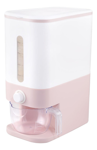 Rubtlamp Dispensador De Arroz Rosa De 20 Libras, Recipiente 