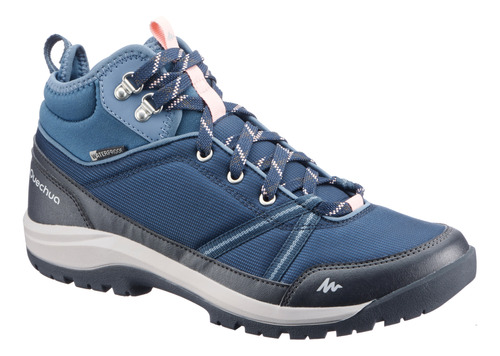 Tenis Senderismo Nh300 Impermeable Azul Mujer Quechua