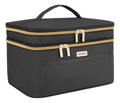 Bolsa De Maquillaje De Viaje Doble Capa Grande Para Mujer