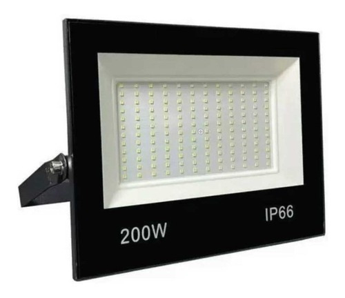 Refletor Led Luminária Holofote 200w Prova Dágua Ip66 Bivolt Cor da carcaça Preto Cor da luz Branco-frio 110V/220V