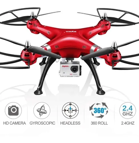 Drone Syma X8HG com c mera FullHD red 1 bateria MercadoLivre