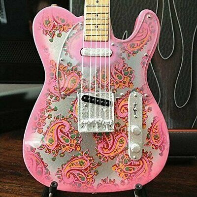 Réplica De Mini Guitarra Telecaster Rosa Paisley En Minia...