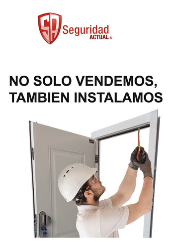 Imagen 6 de 9 de Puerta Seguridad Multianclaje Lisa Color Negro 2050x960x70