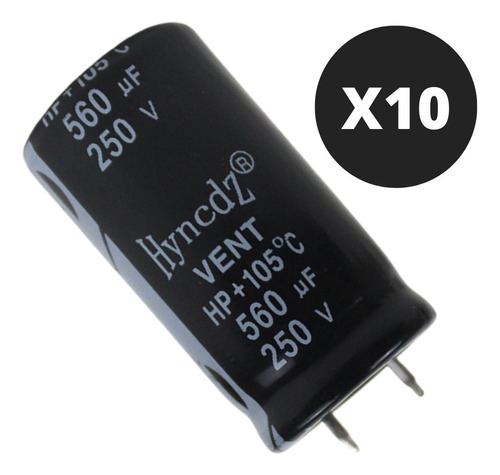 Kit 10 Capacitor Eletrolitico 560x250v-105 Graus Novo