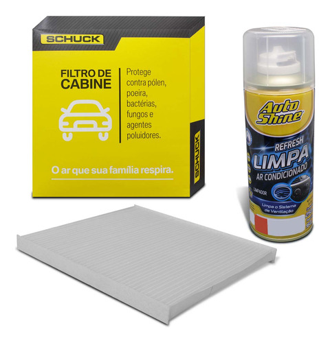 Filtro Cabine + Limpa Ar Condicionado Ford Ka 07 08 09 10 11