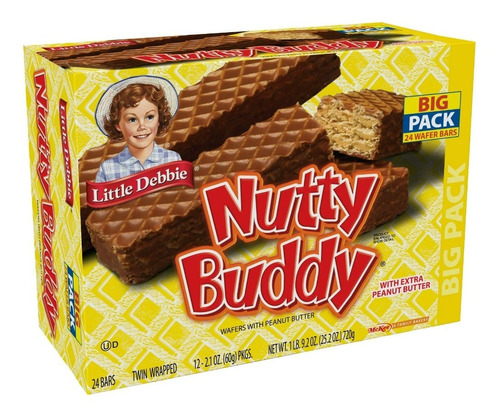 Little Debbie Nutty Buddy Wafer Bars, 24 Ct 3 Pack