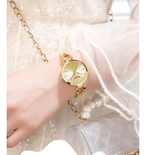 Relojes De Cuarzo Con Diamantes De Moda De Acero Inoxidable