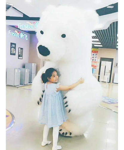 Traje De Corpo Inteiro Para Adultos De Urso Polar Inflável D