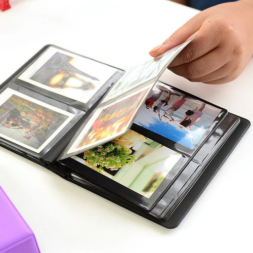 Funda Para Mini Álbum De Fotos Instantáneo Con 64 Bolsillos Color Rosa Ninguno