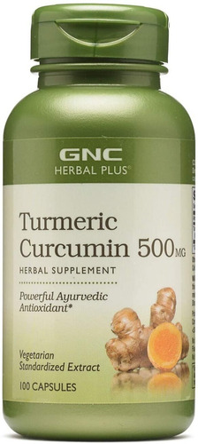 Gnc Curcumina Curcuma 500mg Potente Antioxidante Ayurvedico