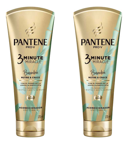 Pack Acondicionador Pantene 3 Minutes Miracle Bambú 170 Ml