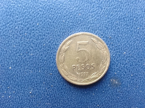 Moneda Chile 5 Pesos 1992