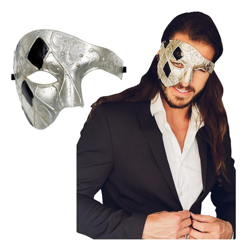Máscara De Lujo Para Hombre Phantom Of The Opera Con Diseño