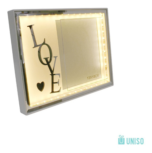 Imagem 2 de 3 de Porta Retrato Com Led Love