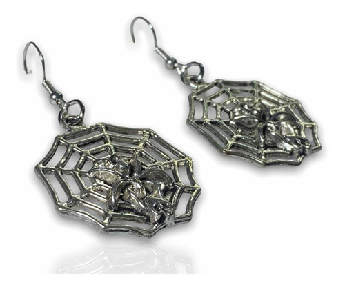 Aretes Pendientes Telaraña Halloween Disfraz Colgante 