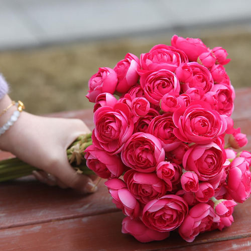 Peonías Flores Artificiales De Seda,24 Ramos De Peonías