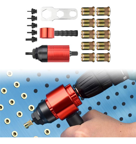 Remache Tuerca Taladro Adaptador Remachador Manual Para M12