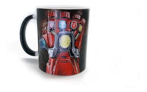 Taza Mágica 3d Iron Man Guante Ver Vídeo Dentro Del Aviso