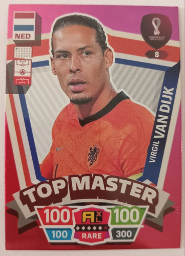 Van Dijk Carta #8 Top Master Adrenalyn Xl Mundial Qatar 2022