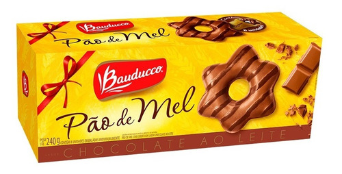 Imagem 1 de 1 de Pão De Mel Com Cobertura De Chocolate Bauducco 240g