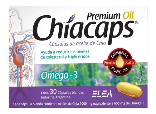 Elea Chiacaps Premium Oil X 30 Cápsulas De Aceite De Chía