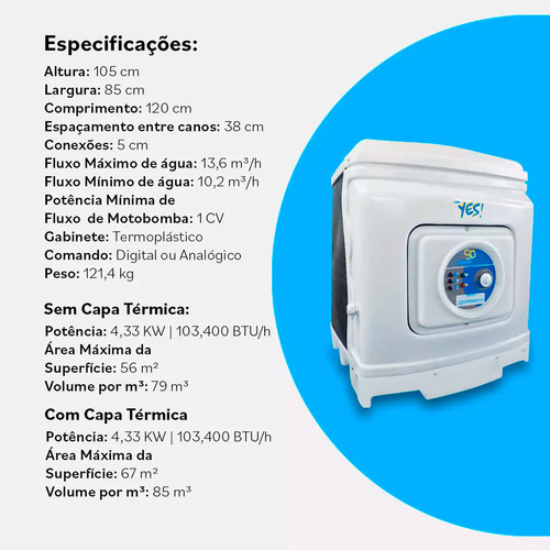 Troca De Temperatura Sodramar Para Piscina Até 85 Mil Litros