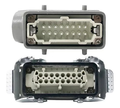 Conector Macho E Fêmea Multipolar 16 Polos 16a 500v