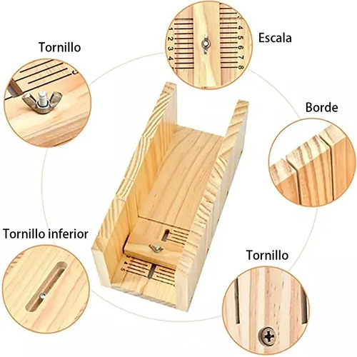 Set De Moldes De Madera Y Silicona Para Hacer Jabón Diy